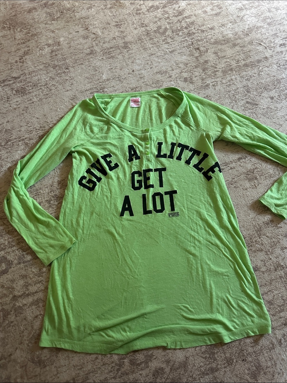 Victoria's Secret Lime Green Long-Sleeve Graphic Tunic